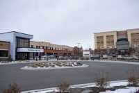 An exterior of a clinic building from the parking lot.