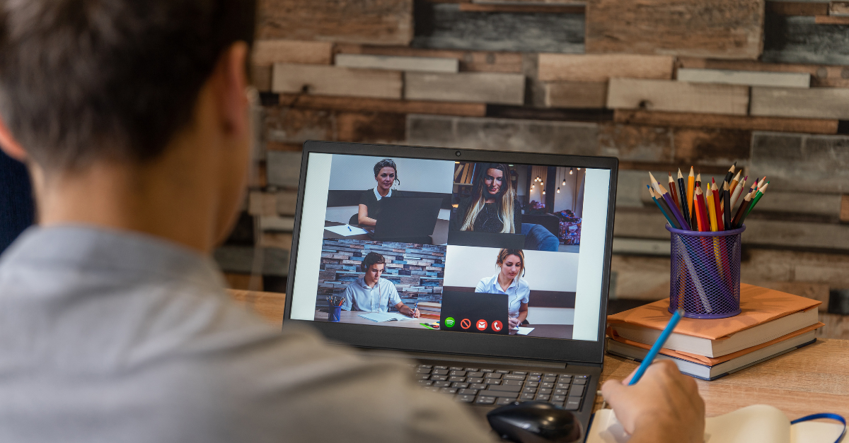 Man In an Online Meeting