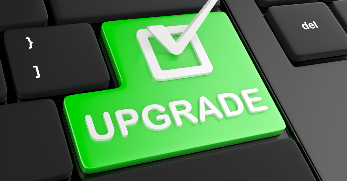Upgrade Written on Keyboard
